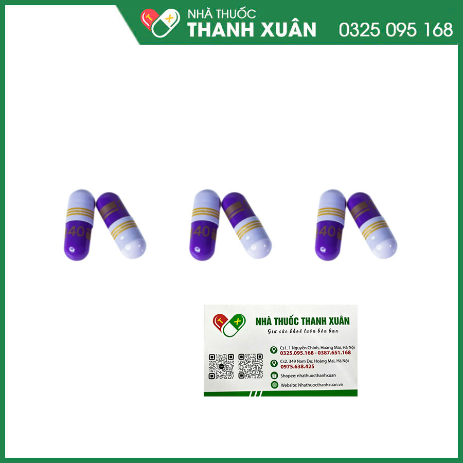 Esomeprazole Stada 40mg thuốc điều trị trào ngược dạ dày-thực quản, hội chứng Zollinger-Ellison, loét dạ dày-tá tràng